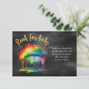 Invitation Livres Rainbow Baby shower Chalkboard Pour Baby Ca