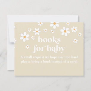 Invitation Livres Retro Daisy pour bébés marguerites