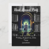 Invitation Livres Rustiques Noir Et Blanc Arrière - plan (Devant)