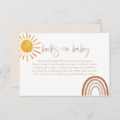 Invitation Livres Sunshine pour Baby Card | Insertion de dema (Devant / Derrière)