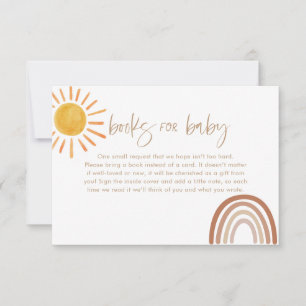 Invitation Livres Sunshine pour Baby Card Insertion de dema