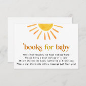 Invitation Livres Sunshine pour bébé (Devant / Derrière)