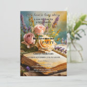 Invitation Livres Vintages bohémiens Retraite florale (Debout devant)