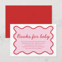 Livres Wavy Curvy rose et rouge Baby shower pour b