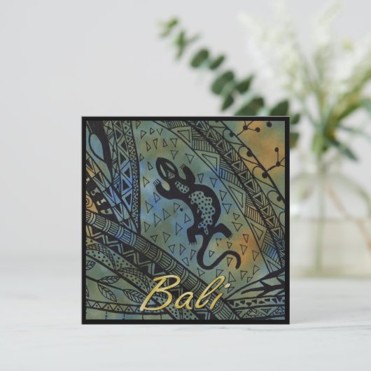 Invitation Lizard Batik (Debout devant)