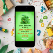 Invitation Lizard Birthday Cake Reptile Anniversaire Invitati