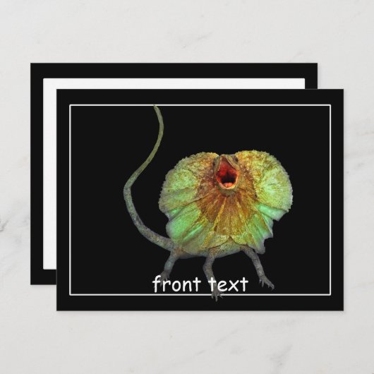 Invitation Lizard hurle (Devant / Derrière)