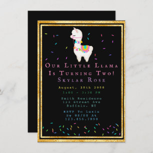 Invitation Llama 00e fête d'anniversaire