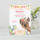 Invitation Llama Boho (Debout devant)