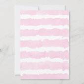 Invitation Llama Cactus vert rose Succulent Baby shower fille (Dos)