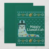 Invitation Llama de Hanukkah moche Llamakkah (Devant / Derrière)