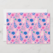 Invitation Llama Fun Alpaca Girl rose Anniversaire Photo (Dos)