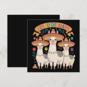 Invitation Llama Funny Cinco De Mayo Fête (Devant / Derrière)