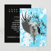 Invitation llama hi-fi (Devant / Derrière)