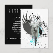 Invitation llama hi-fi (Devant / Derrière)