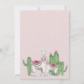 Invitation Llama Love Fiesta Cactus Baby shower mexicain (Dos)