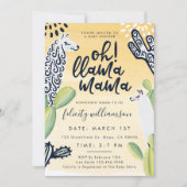 Invitation Llama Mama Baby shower neutre pour les femmes Invi (Devant)