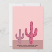 Invitation Llama Mama rose mignon Baby shower Cactus Maraca (Dos)