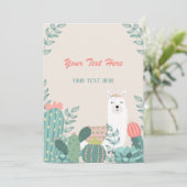 Invitation Llama Tout Événement (Debout devant)