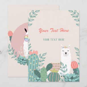 Invitation Llama Tout Événement 