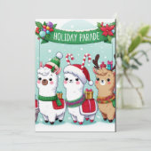 Invitation llamas de Noël (Debout devant)