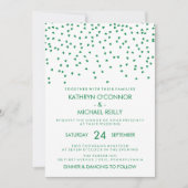 Invitation L'Mariage irlandais Confetti en blanc (Devant)