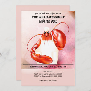 Invitation Lobster Chef Seafood Event