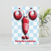 Invitation Lobsterfest Lobsterbake Cute Red Lobster Heart (Debout devant)
