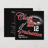 Invitation L'obtention du diplôme 2012 "classe" du modèle (Devant / Derrière)