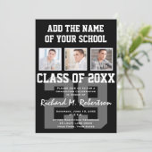 Invitation L'obtention du diplôme de l'athlète de nombre de (Debout devant)