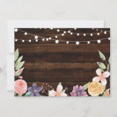 Invitation L'obtention du diplôme rustique fleurit la photo (Dos)