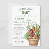 Invitation Locally Grown Baby Farmers Market Baby Boy shower (Devant)