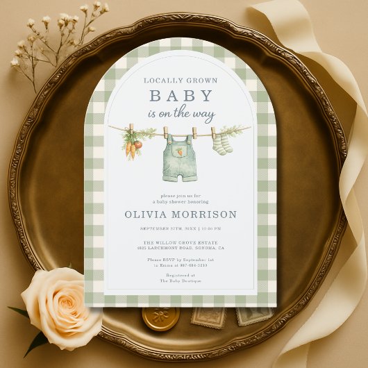 Invitation Locally Grown Baby Shower