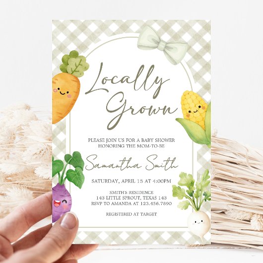 Invitation Locally Grown Baby Shower