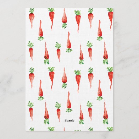 Invitation Locally Grown Baby Shower Watercolor Carrots (Dos)
