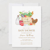 Invitation Locally grown Bundle Veggies Chic Baby Shower (Devant)