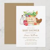 Invitation Locally grown Bundle Veggies Chic Baby Shower (Devant / Derrière)