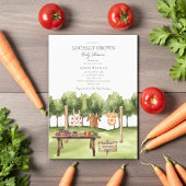 Invitation locally grown farmers market baby shower