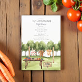 Invitation locally grown farmers market baby shower