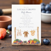 Invitation locally grown farmers market baby shower