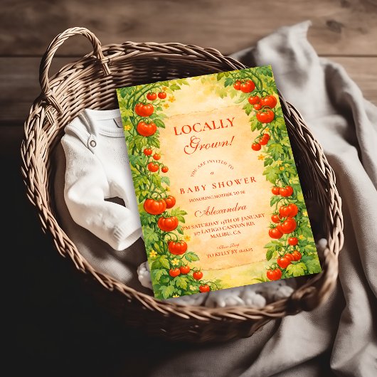 Invitation Locally Grown Garden Baby Shower