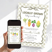 Invitation Locally Grown Little Sprout Baby Shower