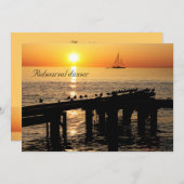 Invitation l'océan au coucher du soleil avec dîner de répétit (Devant / Derrière)