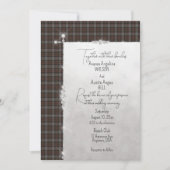 Invitation Lochaber Scottish Tartan Mariage (Devant)