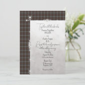 Invitation Lochaber Scottish Tartan Mariage (Debout devant)