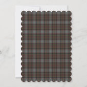 Invitation Lochaber Tartan Plaid Mariage (Dos)