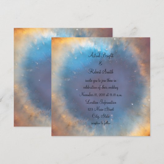 Invitation L'oeil de Dieu Mariage (Devant / Derrière)