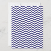 Invitation Logan Chevron | gris marine PAPIER BLANC DE BASE (Dos)