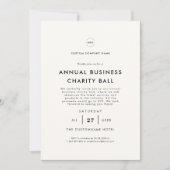 Invitation Logo Blanc Chaud Business Company Diner Party (Devant)