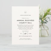 Invitation Logo Blanc Chaud Business Company Diner Party (Debout devant)